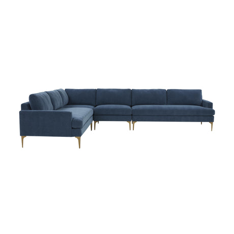 Serena Velvet Large L-Sectional by TOV Furniture at Eve Furniture
