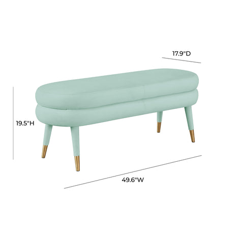 Betty Velvet Bench by TOV Furniture at Eve Furniture