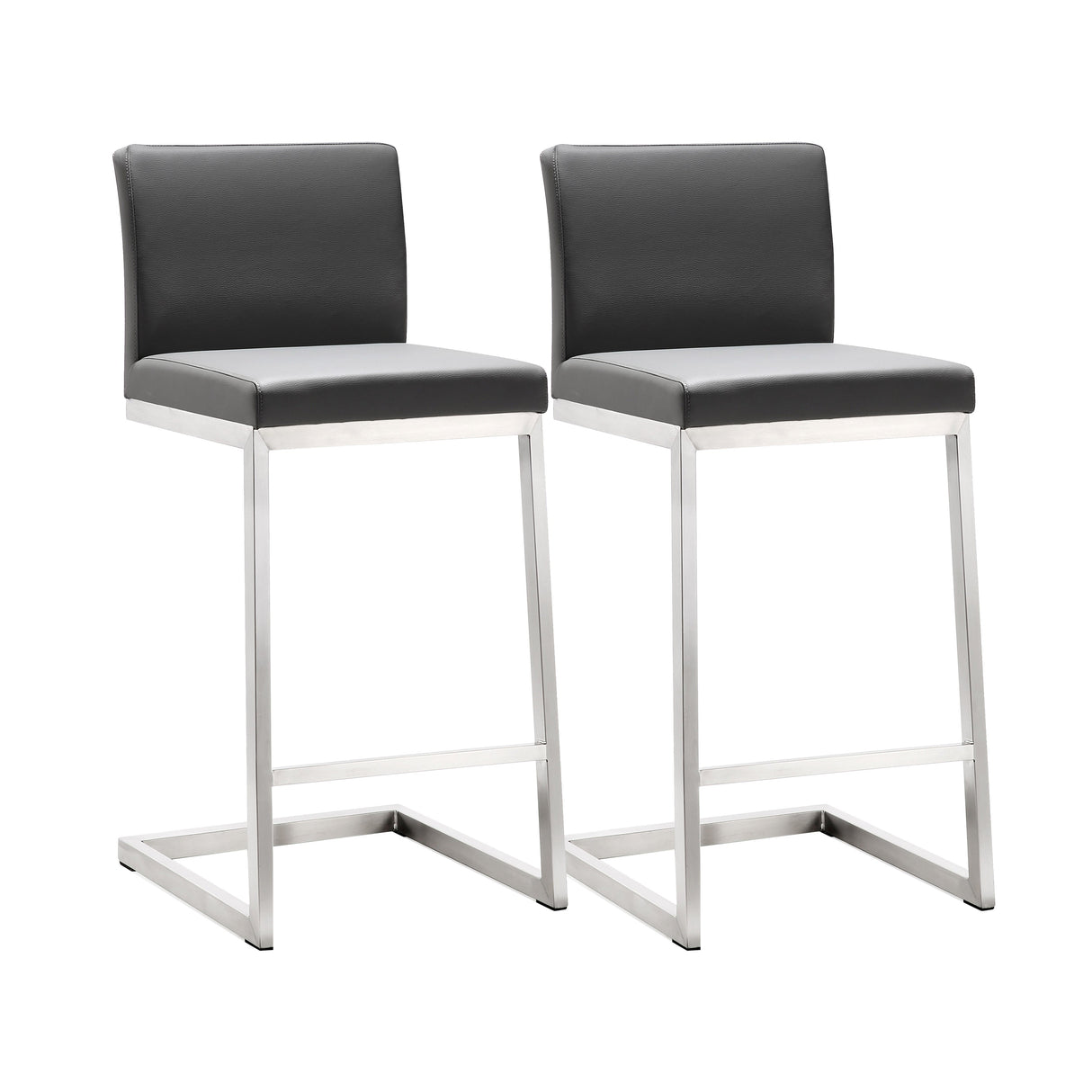 Parma Performance Vegan Leather Counter Stool - Set of 2 by TOV Furniture at Eve Furniture