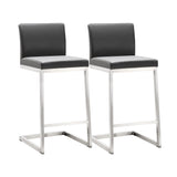 Parma Performance Vegan Leather Counter Stool - Set of 2 by TOV Furniture at Eve Furniture