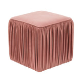 Morgan Pleated Velvet Ottoman by TOV Furniture at Eve Furniture