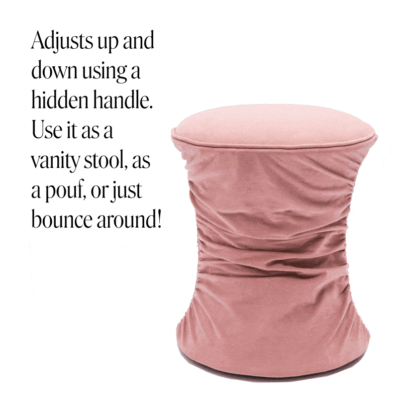 Bounce Ruched Velvet Adjustable Ottoman by TOV Furniture at Eve Furniture