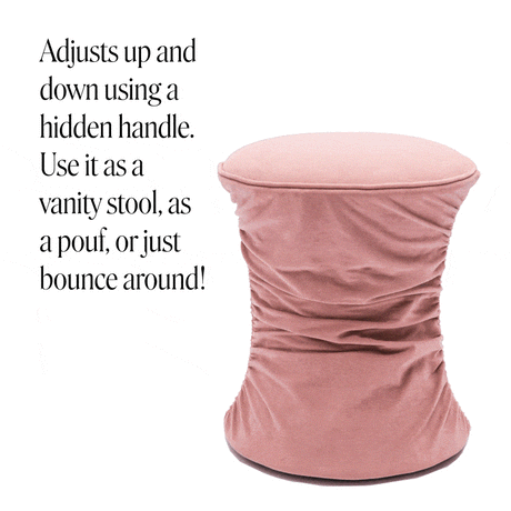 Bounce Ruched Velvet Adjustable Ottoman by TOV Furniture at Eve Furniture