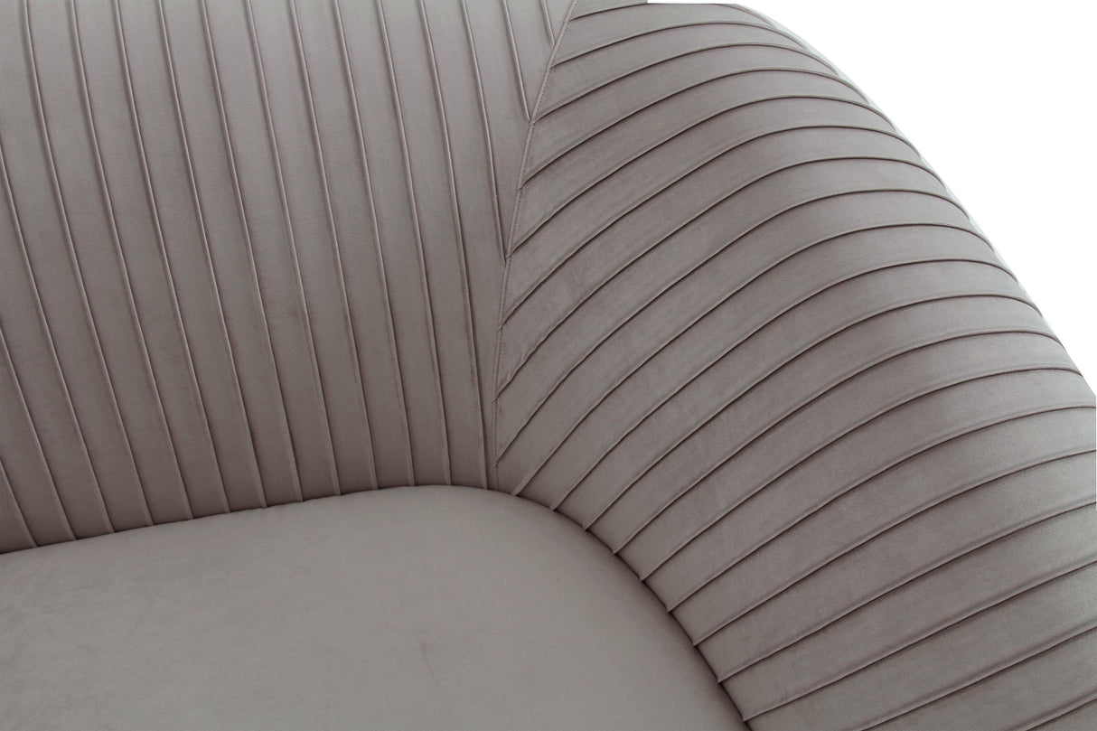 Yara Pleated Velvet Loveseat by Inspire Me! Home Decor by TOV Furniture at Eve Furniture