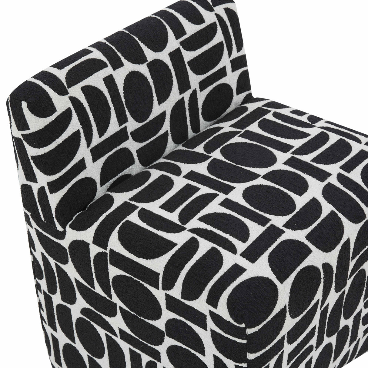 Pippa Geometric Jacquard Weave Stool by TOV Furniture at Eve Furniture
