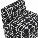 Pippa Geometric Jacquard Weave Stool by TOV Furniture at Eve Furniture
