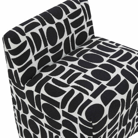 Pippa Geometric Jacquard Weave Stool by TOV Furniture at Eve Furniture