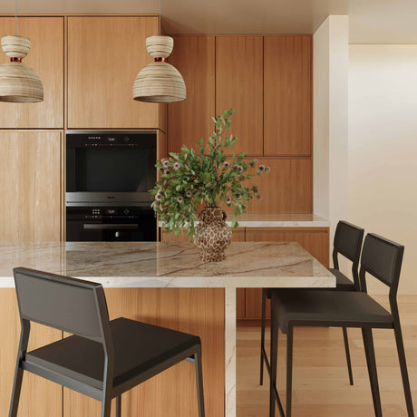 Gale Performance Vegan Leather Stackable Stool - Set of 2 by TOV Furniture at Eve Furniture