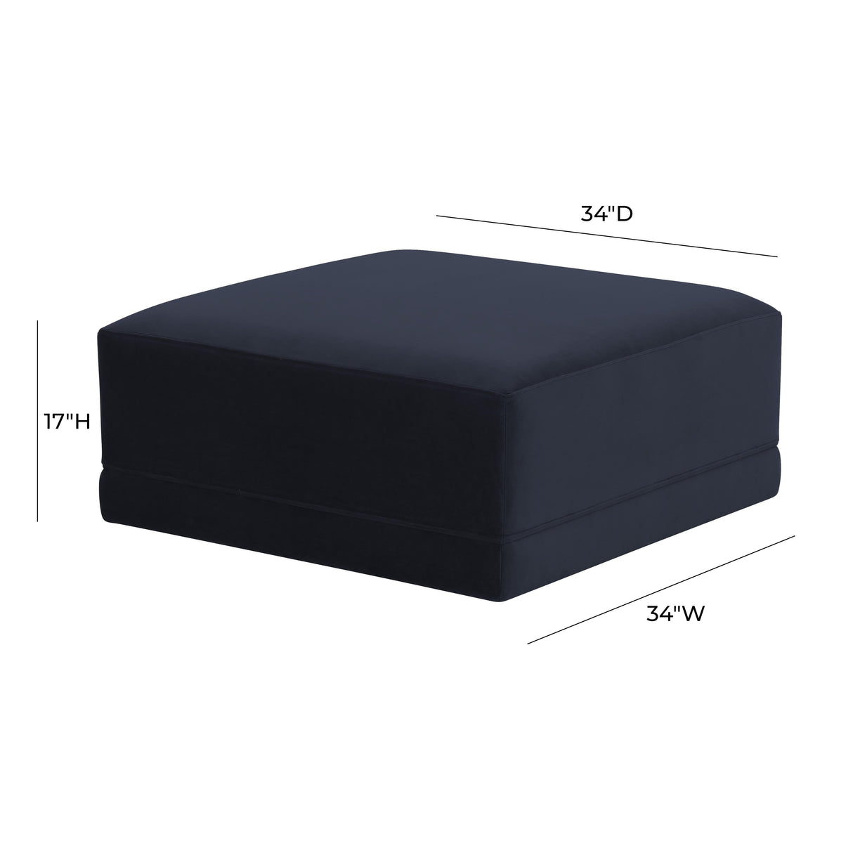 Willow Velvet Modular Ottoman by TOV Furniture at Eve Furniture