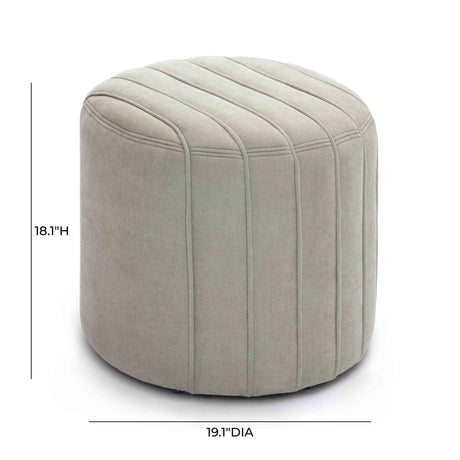 Pouch Chenille Ottoman by TOV Furniture at Eve Furniture