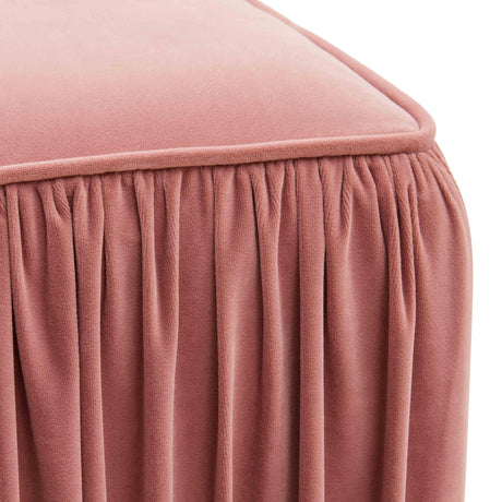 Morgan Pleated Velvet Ottoman by TOV Furniture at Eve Furniture