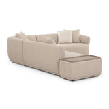 Sylvie Cream Boucle 4-Piece Chaise Sectional by TOV Furniture at Eve Furniture