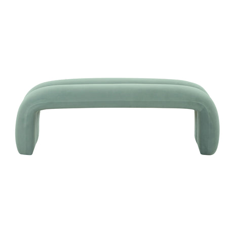 Leigh Velvet Channeled Bench by TOV Furniture at Eve Furniture