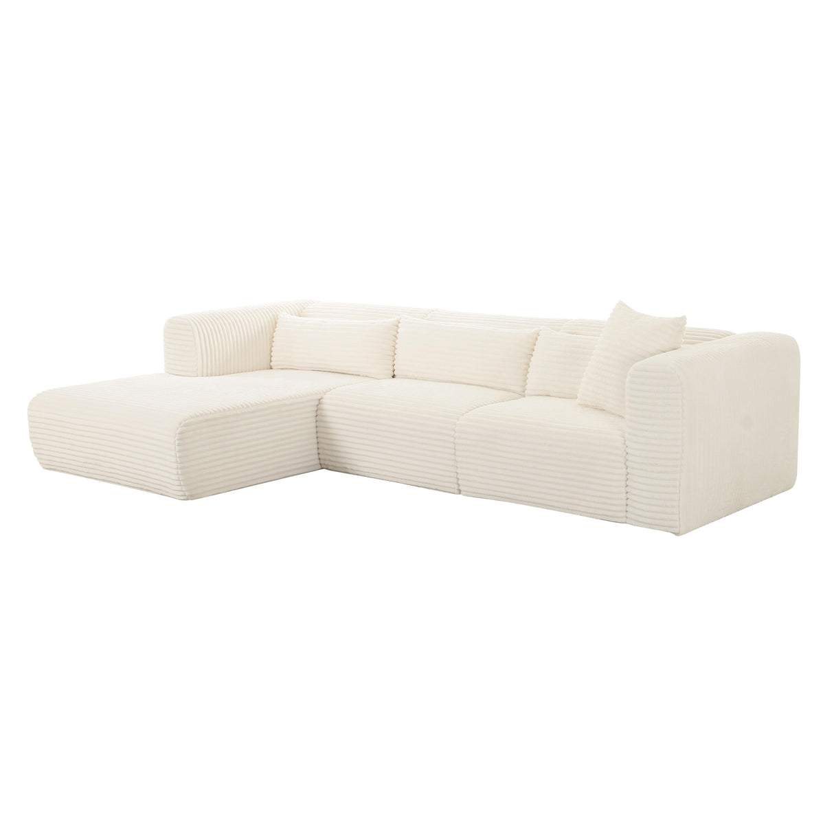 Tarra Fluffy Oversized Corduroy Modular Sectional by TOV Furniture at Eve Furniture