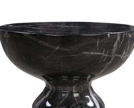 Rue Marble Indoor / Outdoor Round Side Table by TOV Furniture at Eve Furniture