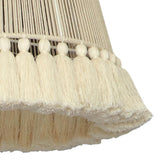 Helen White Cotton Tasseled Pendant Lamp by TOV Furniture at Eve Furniture