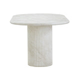 Brut Concrete Patterned Indoor/Outdoor 86" Oval Dining Table by TOV Furniture at Eve Furniture