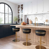 Astro Performance Vegan Leather Adjustable Stool by TOV Furniture at Eve Furniture