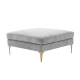 Serena Velvet Ottoman by TOV Furniture at Eve Furniture
