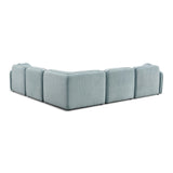 Travie Performance Corduroy Velvet Modular L-Sectional by TOV Furniture at Eve Furniture