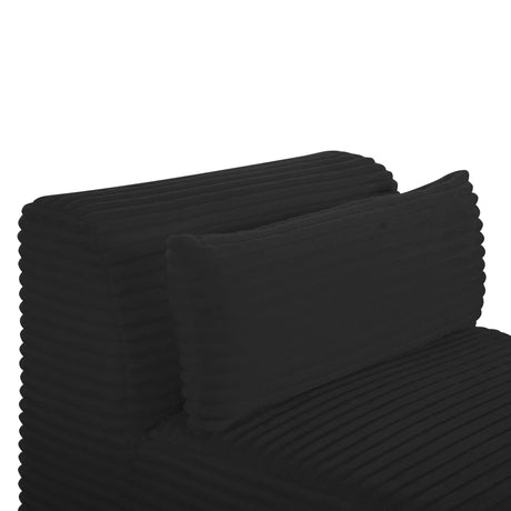 Tarra Fluffy Oversized Corduroy Modular Armless Chair by TOV Furniture at Eve Furniture