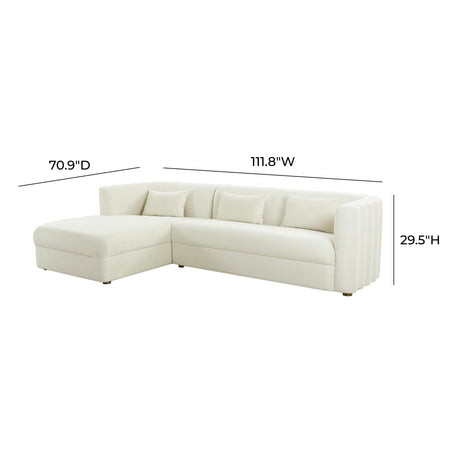 Callie Velvet Sectional by TOV Furniture at Eve Furniture