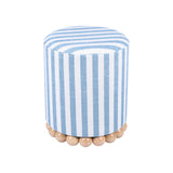 Dex Striped Linen Ottoman by TOV Furniture at Eve Furniture