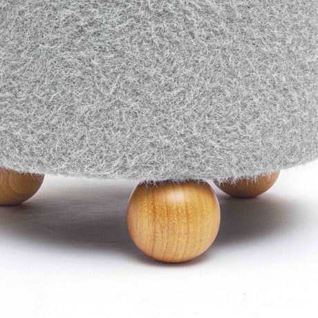Jaine Loose Mohair Stool by TOV Furniture at Eve Furniture