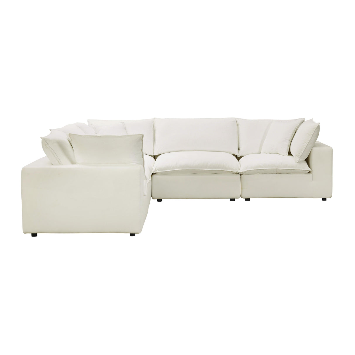 Cali Performance Fabric Modular 5-Piece L-Sectional by TOV Furniture at Eve Furniture