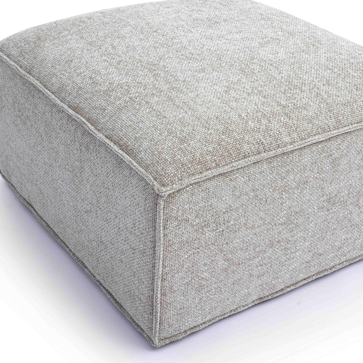Mindy Chenille Basketweave Ottoman by TOV Furniture at Eve Furniture