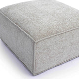 Mindy Chenille Basketweave Ottoman by TOV Furniture at Eve Furniture