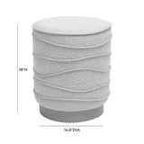 Nero Cream Boucle Ottoman by TOV Furniture at Eve Furniture