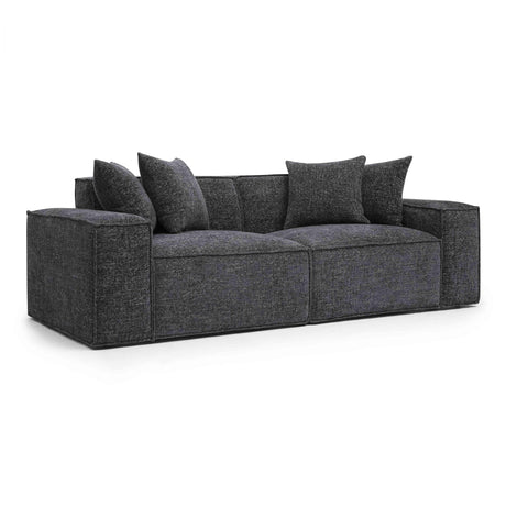 Mindy Chenille Basketweave Modular Loveseat by TOV Furniture at Eve Furniture