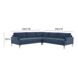 Serena Velvet L-Sectional by TOV Furniture at Eve Furniture