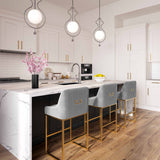 Lisa Pleated Velvet Counter Stool by Inspire Me! Home Decor by TOV Furniture at Eve Furniture