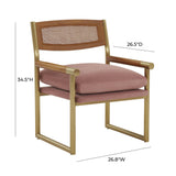 Harlow Rattan Velvet Chair by TOV Furniture at Eve Furniture