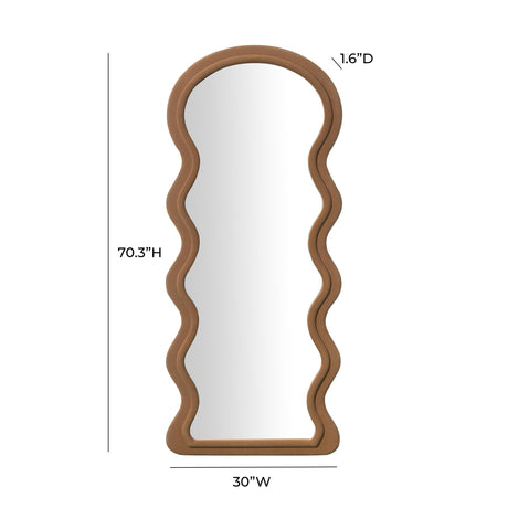 Rhodes Velvet 70" Floor Mirror by TOV Furniture at Eve Furniture