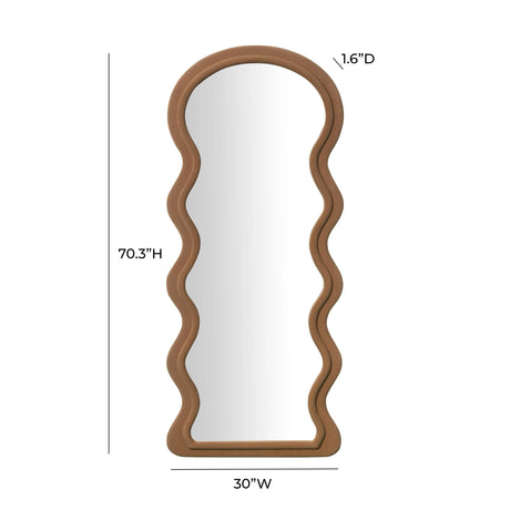 Rhodes Velvet 70" Floor Mirror by TOV Furniture at Eve Furniture