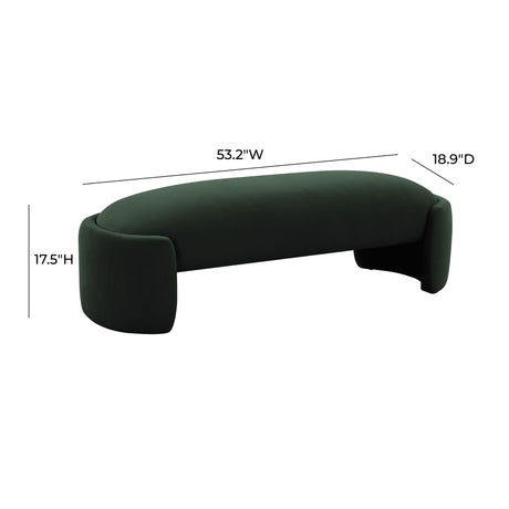 Toledo Velvet Bench by TOV Furniture at Eve Furniture