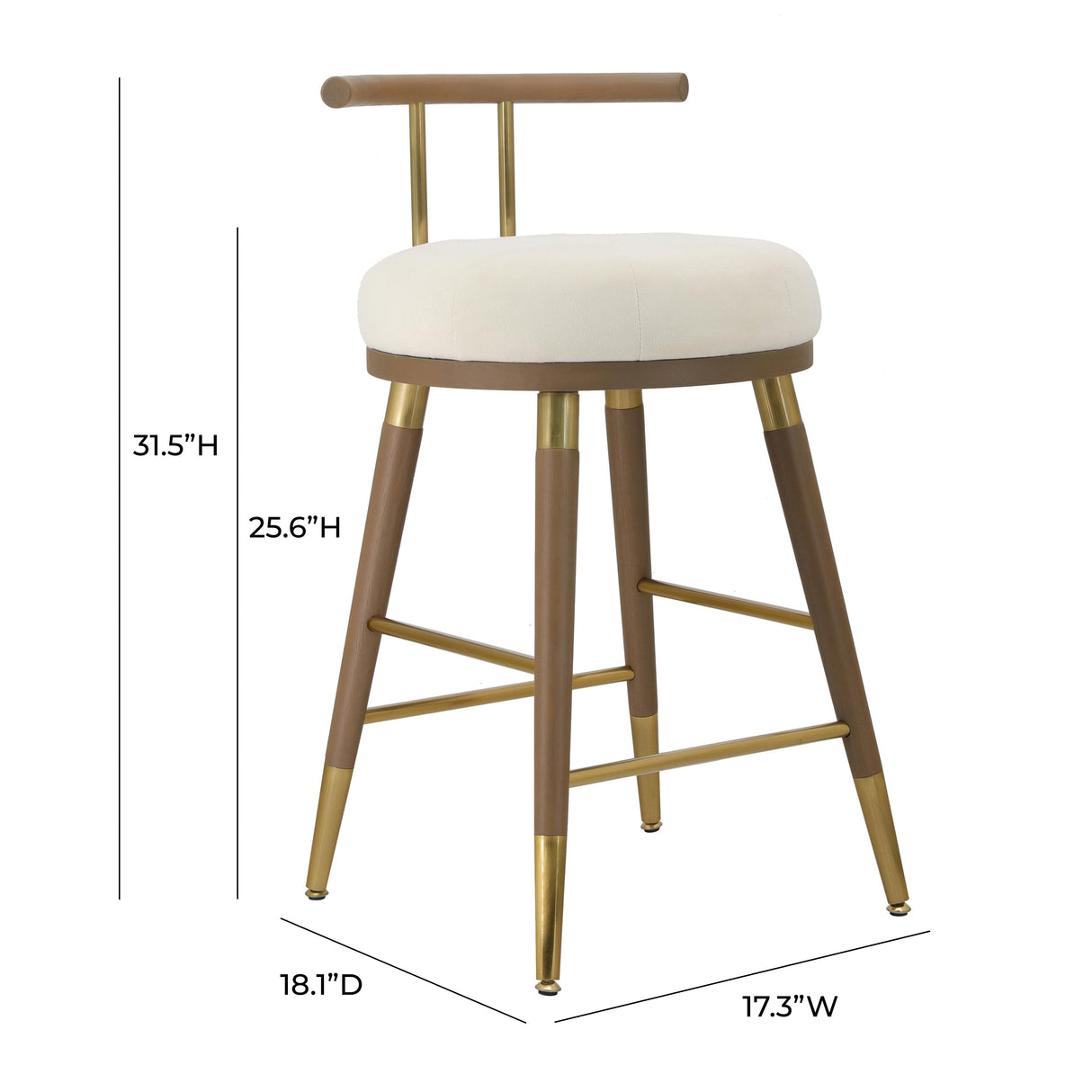 Juniper Velvet Stool by TOV Furniture at Eve Furniture
