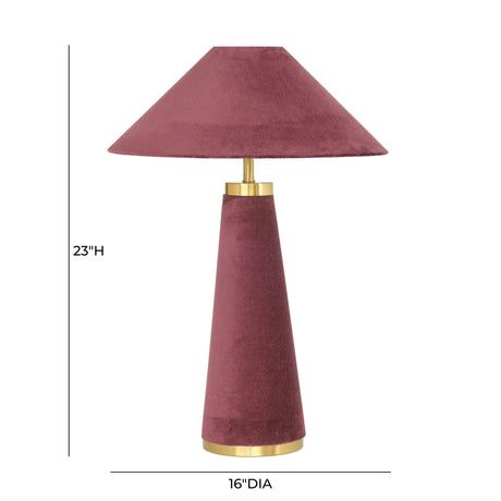 Graham Velvet Table Lamp by TOV Furniture at Eve Furniture