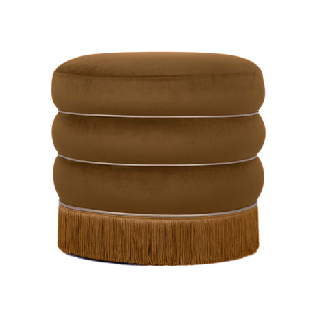 Lakka Velvet Ottoman by TOV Furniture at Eve Furniture