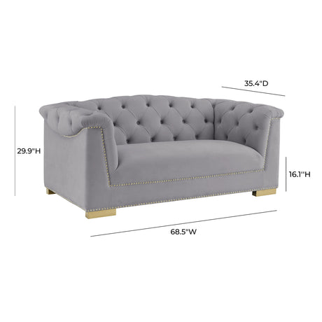 Farah Velvet Loveseat by Inspire Me! Home Decor by TOV Furniture at Eve Furniture