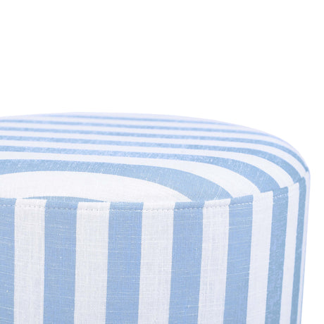 Dex Striped Linen Ottoman by TOV Furniture at Eve Furniture