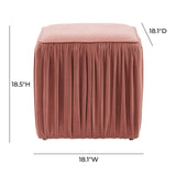 Morgan Pleated Velvet Ottoman by TOV Furniture at Eve Furniture