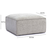 Mindy Chenille Basketweave Ottoman by TOV Furniture at Eve Furniture