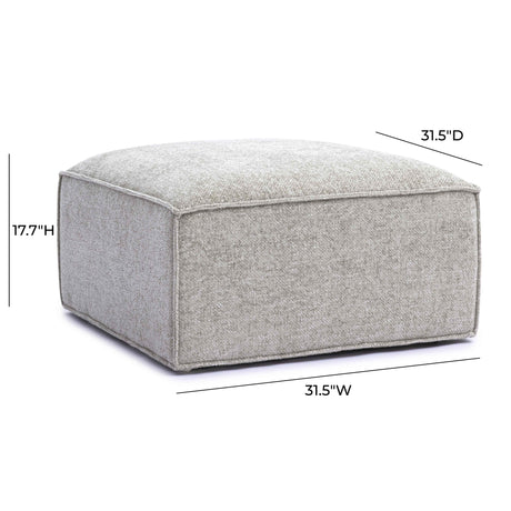 Mindy Chenille Basketweave Ottoman by TOV Furniture at Eve Furniture