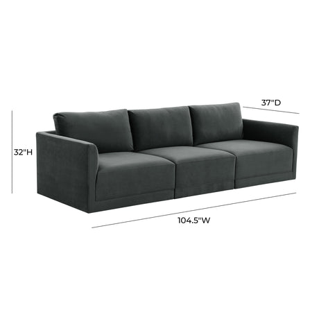 Willow Velvet Modular Sofa by TOV Furniture at Eve Furniture