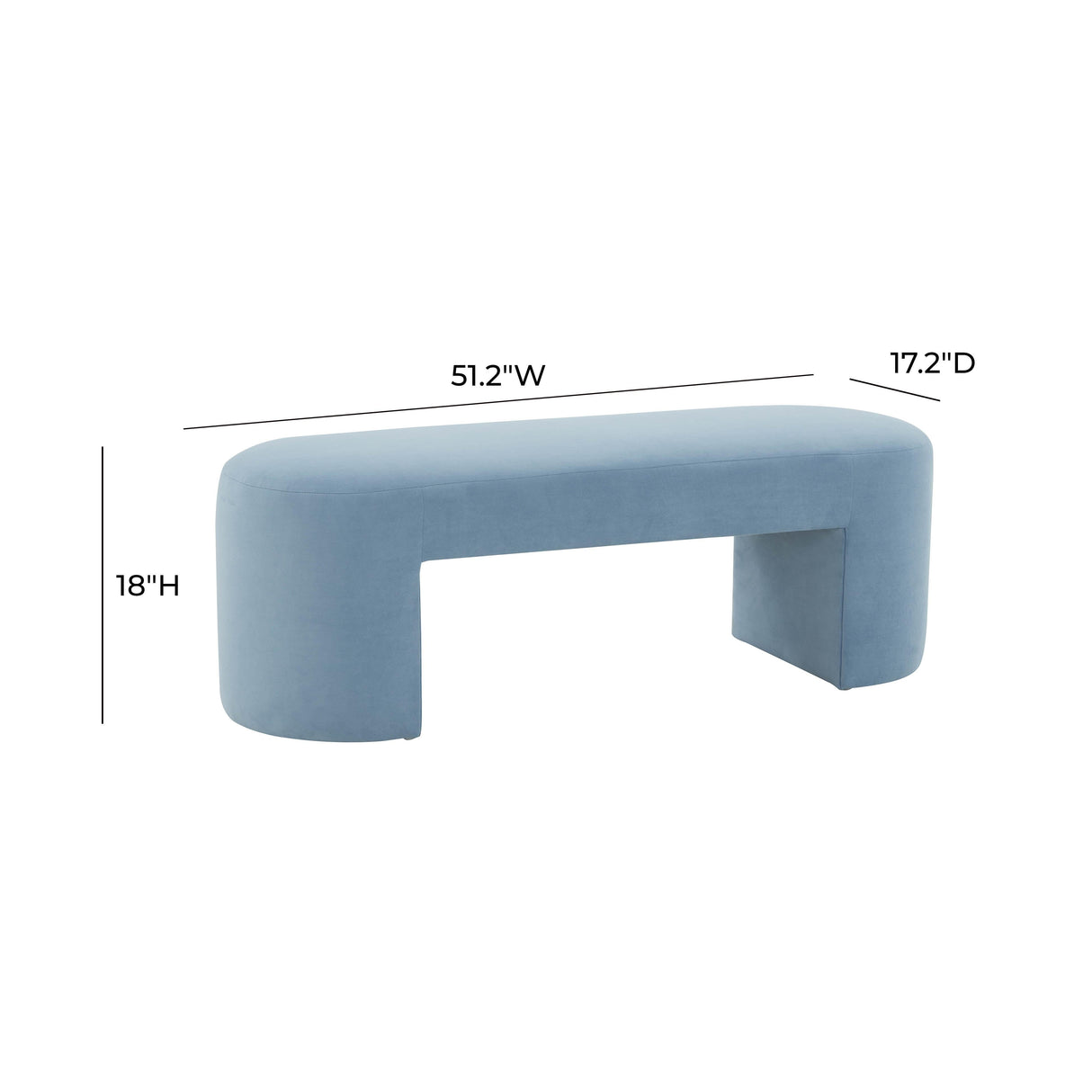 Elena Velvet Bench by TOV Furniture at Eve Furniture
