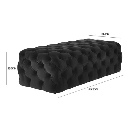 Kaylee Velvet Ottoman by TOV Furniture at Eve Furniture